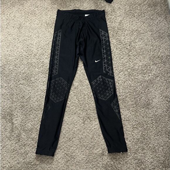 Nike Pants Mens Medium Black SWIFT TECH Running Pants Lightweight 548146-010 - Picture 1 of 6